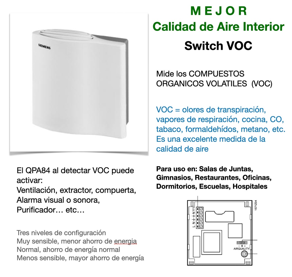 QPA84  Indoor air quality VOC switch on/off